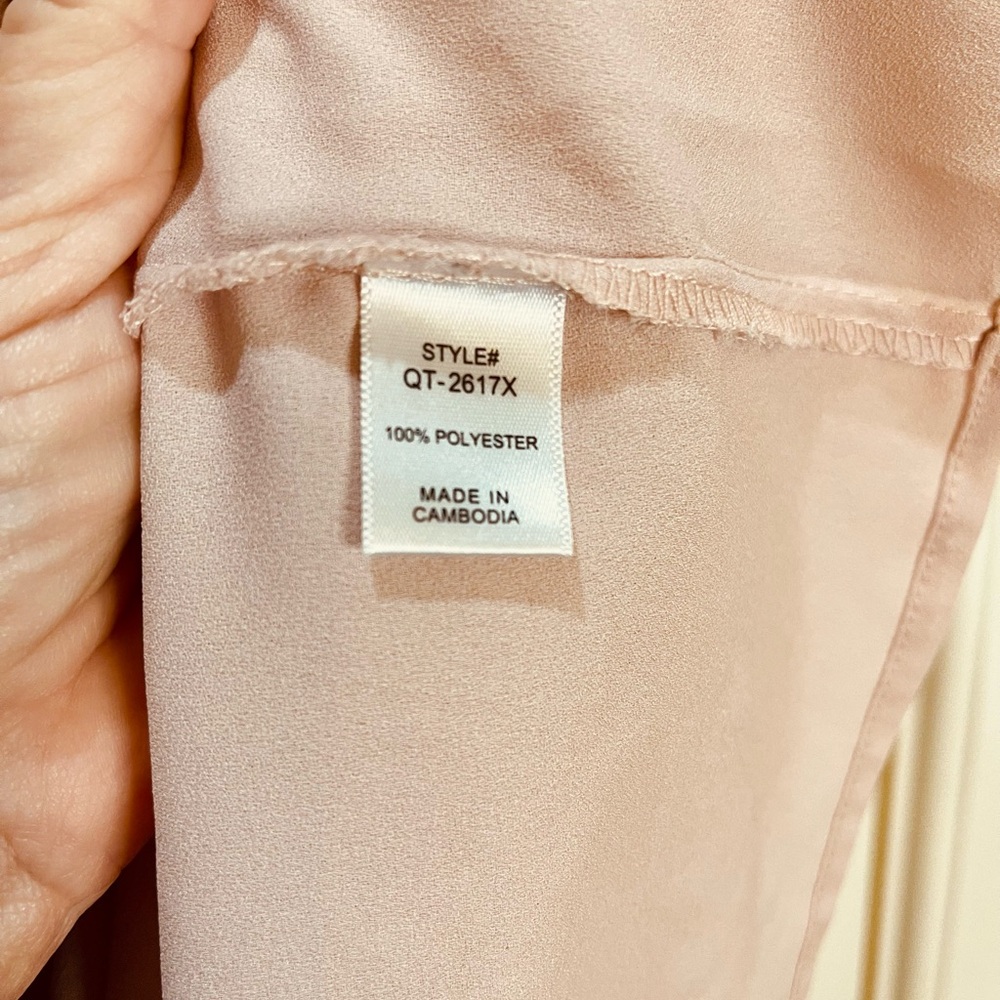 Zenana Pink Tunic Babydoll Top w/Short Sleeves Size 2X - Picture 3 of 4